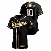 Dodgers 10 Justin Turner Black Gold 2020 Nike Flexbase Jersey Dzhi,baseball caps,new era cap wholesale,wholesale hats